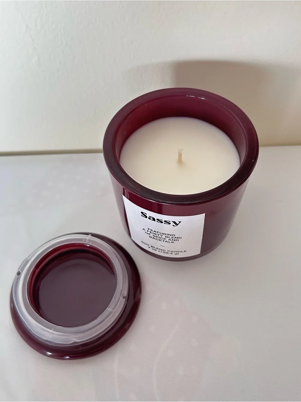 NWT Opal House Personality Candle Sassy Violet Purple Spice 39 Hour Burn Gift